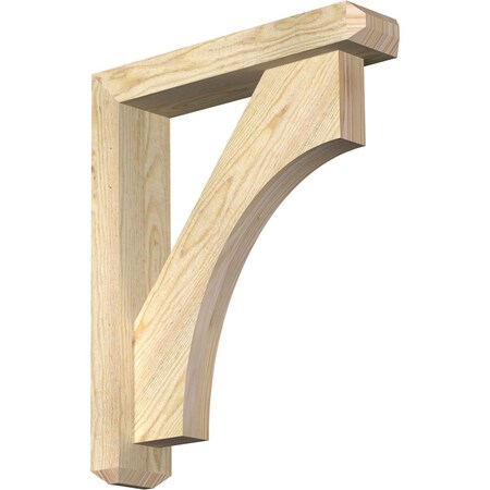 Ekena Millwork Westlake Craftsman Rough Sawn Bracket w/ Offset Brace, Douglas Fir, 4"W x 18"D x 22"H BKT0402X18X22WTL04RDF